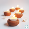 Voro Handmade Terracotta Tealight Holder (Pack of 2) | Candle Holder in Decorative Objects by Lit Lamps - Sustainable Mindful Lighting