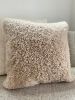 18” x 18” Tan Shearling Sheepskin Pillow | Cushion in Pillows by East Perry. Item made of fiber