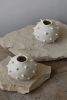 Spikes White Round Ceramic Vase I | Vases & Vessels by OWO Ceramics. Item made of ceramic