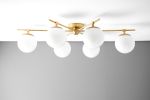 Neckless Globe - Art Deco Chandelier - Model No. 4934 | Chandeliers by Peared Creation. Item composed of brass and glass