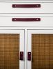Wine Leather Handle [Round End] | Pull in Hardware by Keyaiira | leather + fiber | Artist Studio in Santa Rosa. Item composed of leather