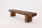 XXL Reclaimed Oak Wood Brutalist Bench, Natural and Eco Friendly | Benches & Ottomans by Logniture