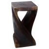 Haussmann® Original Wood Twist Stool 12 X 12 X 23 | Chairs by Haussmann®