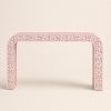 Terracotta Bone Inlay Waterfall Console Table, Boho Hallway Sofa Table | Tables by IKKAZA