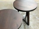 Solid Wood Round Side Table – Pedestal End or Accent Table, Handcrafted, Made to Order, Made in USA | Tables by Marco Bogazzi