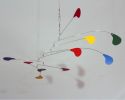 Kinetic Art Mobile Made in the USA in Rainbow for Baby | Wall Sculpture in Wall Hangings by Skysetter Designs. Item made of metal works with modern style