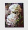 Peony painting original on canvas, Peony art wall hanging | Oil And Acrylic Painting in Paintings by Natart. Item composed of canvas and synthetic in contemporary style