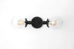 Vanity Lighting - Brass Black Vanity - Model No. 7350 | Sconces by Peared Creation. Item made of brass with glass
