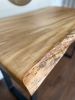 Custom Made Spalted Maple Live Edge Sofa Bar Table | Console Table in Tables by Good Wood Brothers. Item composed of maple wood & metal compatible with mid century modern style