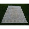 Vintage Hand Knotted Turkish Oushak Rug | Area Rug | Rugs by Vintage Pillows Store. Item composed of cotton