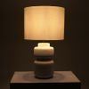 Waken Curve Table Lamp | Lamps by Home Blitz. Item made of cotton & ceramic compatible with contemporary style
