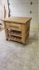 Model #1029 - Custom Kitchen Island With Casters And Hickory | Countertop in Furniture by Limitless Woodworking. Item composed of maple wood compatible with mid century modern and contemporary style