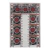 Traditional Suzani Black Tapestry -  Central Asian Uzbek | Wall Hangings by Vintage Pillows Store. Item composed of cotton