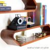 Mid Century Modern Floating Shelf: Bentwood 2-Tier Wall Shelves | Shelving in Storage by Spacecraft Furnishing