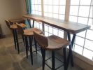 Wooden Bar Table - Wood Table - High Table | Cocktail Table in Tables by Tinella Collection. Item made of walnut works with contemporary & country & farmhouse style