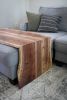 Solid Walnut Wood Double Waterfall Ottoman Coffee Table | Tables by Hazel Oak Farms. Item made of walnut