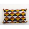 Colorful Ikat Velvet Pillow - Lumbar Silk Cushion Cover - Si | Pillows by Vintage Pillows Store