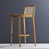 "Wing" SW5. Nt Wood, Nt Cane, 20363 Nt Leather | Counter Stool in Chairs by SIMONINI. Item made of wood with leather