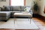 Modern White Maple Coffee Table with Gold Metal Base | Tables by Hazel Oak Farms. Item composed of wood