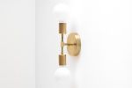Gold Wall Sconce - Modern Wall Lamp - Model No. 5301 | Sconces by Peared Creation. Item made of brass & glass