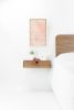 Floating Nightstand Bedside Table 1 Drawer in Solid Walnut | Tables by Manuel Barrera Habitables. Item composed of walnut