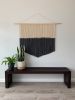 Black Modern Macrame Wall Hanging / Fiber Art | Wall Hangings by Love & Fiber. Item composed of cotton