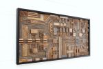 Circuit Board: Wood wall sculpture | Wall Hangings by Craig Forget. Item composed of oak wood in mid century modern or contemporary style