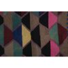 Turkish Colorful Checkered Tulu Rug 4'1'' X 4'8'' | Area Rug in Rugs by Vintage Pillows Store