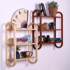 Three Tiered Wall Shelves: Pine, Walnut, Cherry Finish | Shelving in Storage by Spacecraft Furnishing