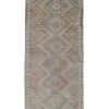 Modern Turkish Oushak Handwoven Herki Kilim Rug Runner | Area Rug in Rugs by Vintage Pillows Store. Item made of fiber