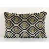 Sea Green Ikat Velvet Pillow, Silk Lumbar Cushion Cover | Sham in Linens & Bedding by Vintage Pillows Store. Item composed of cotton