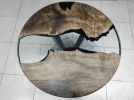 Epoxy Coffee Table 24" Diameter, Round Walnut Wood | Dining Table in Tables by LuxuryEpoxyFurniture. Item composed of wood & synthetic