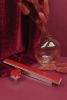 Viva Magenta Cove Pull With Polished Nickel Finish | Hardware by Windborne Studios. Item made of metal & glass