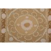 Suzani White Washed Tapestry - Muted Color Uzbek Table Cloth | Table Runner in Linens & Bedding by Vintage Pillows Store