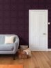 Sargassum Seaweed II - Black Dark Magenta Pattern | Wallpaper in Wall Treatments by Sean Martorana. Item composed of paper