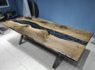 Live Edge Epoxy Resin Table - Epoxy Resin Dining Table | Tables by LuxuryEpoxyFurniture. Item composed of wood & synthetic