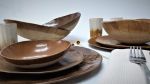 Brown Ceramic Dinnerware Set, Wabi Sabi Plates Set | Dinnerware by YomYomceramic. Item composed of ceramic
