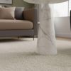 Carrara Side Table, Brutalist Modern Accent Table | Water Fixtures by AYMARBLEDESIGN LLC