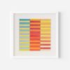 Orange and Blue Stripe Colour Study Painting | Mixed Media in Paintings by Amelia Coward