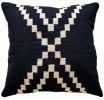Black Maria Handwoven Cotton Decorative Throw Pillow Cover | Cushion in Pillows by Mumo Toronto. Item made of cotton