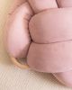(L) Rose Pink Vegan Suede Knot Floor Cushion | Pillows by Knots Studio. Item made of fabric