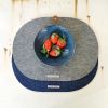 Personalized family oval placemat with name tag, 1 pc. | Tableware by DecoMundo Home. Item made of fabric with aluminum works with minimalism & coastal style
