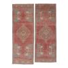 1970s Vintage Petite Turkish Rug - a Pair 1'7" X 4'2" | Runner Rug in Rugs by Vintage Pillows Store. Item composed of cotton & fiber