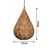 Orion Water Drop Hanging Lamp | Pendants by Home Blitz. Item made of wood & metal compatible with country & farmhouse and modern style