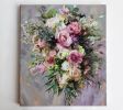 Bridal flowers portraits painting canvas original art | Oil And Acrylic Painting in Paintings by Natart. Item made of canvas & synthetic