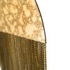"Aria Solo"-Distressed Antique Gold | Macrame Wall Hanging in Wall Hangings by Candice Luter Art & Interiors. Item made of brass with glass