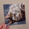 Custom pet portrait oil painting original, Custom cat | Oil And Acrylic Painting in Paintings by Natart. Item composed of canvas & synthetic compatible with contemporary style