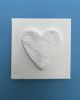 White Heart 4" x 4" | Mixed Media in Paintings by Emeline Tate. Item made of canvas with synthetic