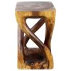 Haussmann® Wood Vine Twist Stool Accent Table 14 in x 23 in | Chairs by Haussmann®