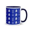 Coastal Blue Mud Cloth Pattern Coffee Mug | Drinkware by Reflektion Design